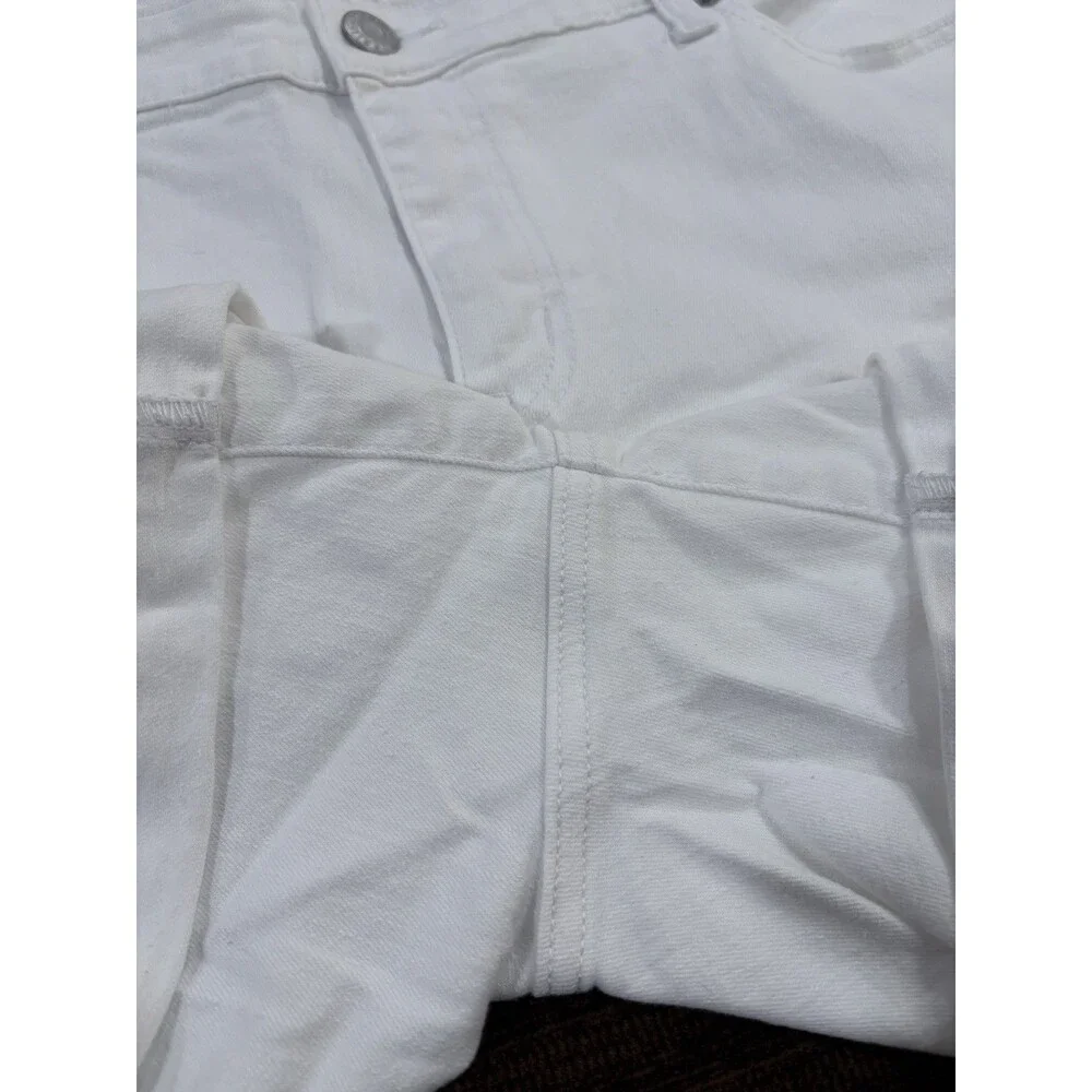 Torrid White Denim Shorts Women Size 20 Mid Rise Vintage Stretch Cuff